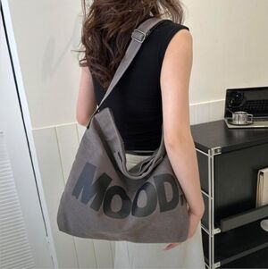 MOOD - Canvas Shoulde-Crossbody Bag (Gray 🩶) 16 X 13